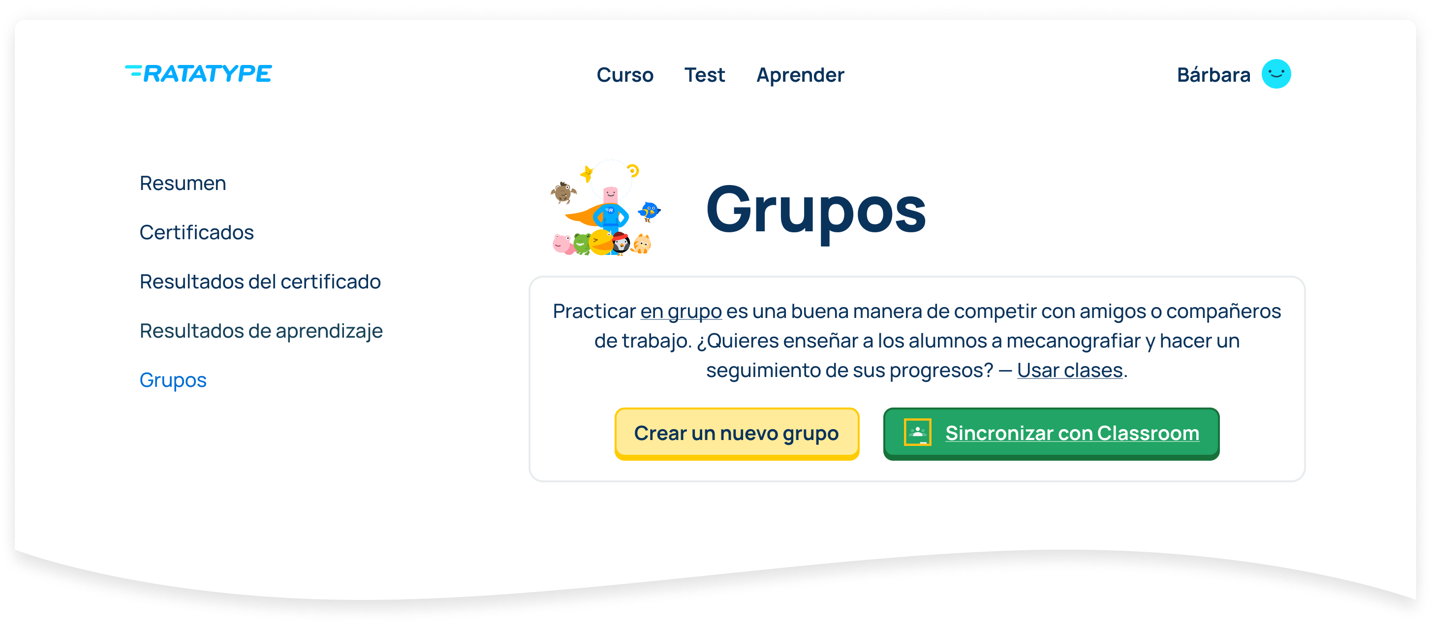 Inicia sesión y ve a la página del grupo.