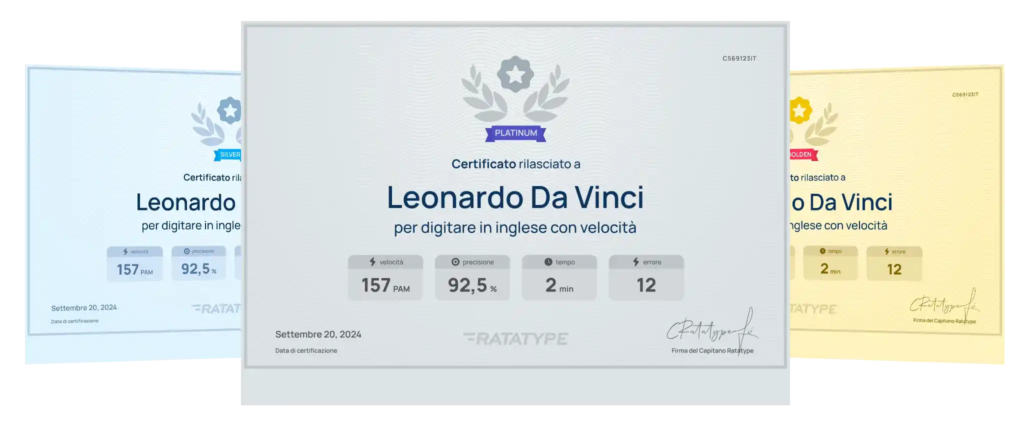 Ottieni il tuo certificato