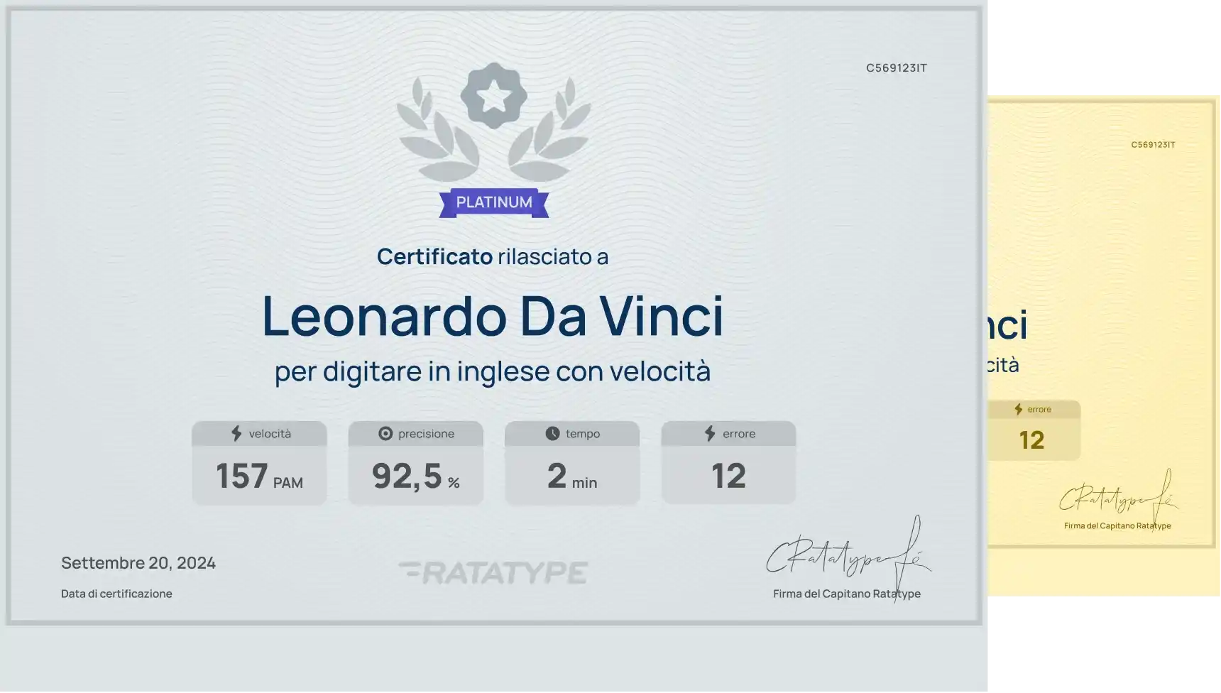 Ottieni un certificato